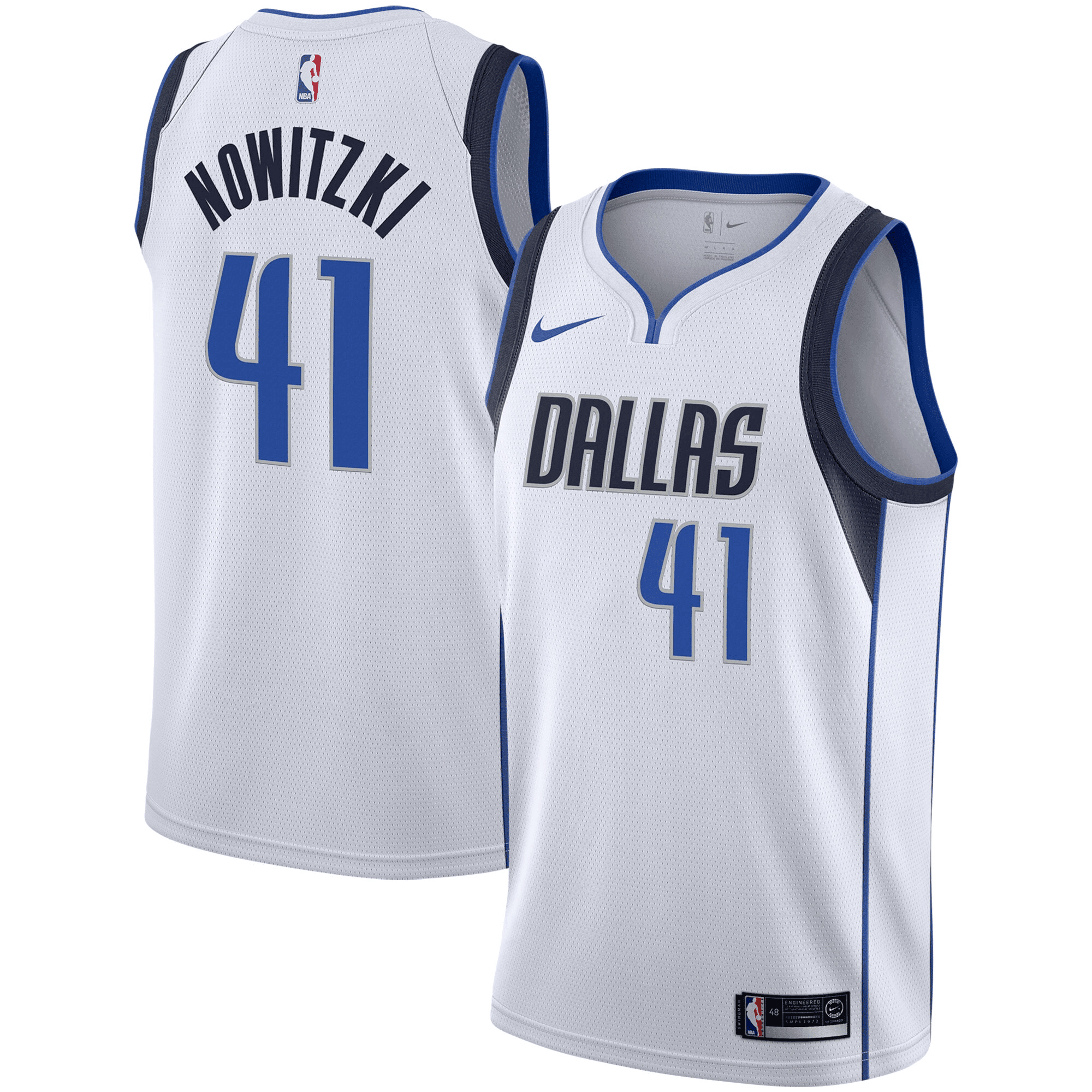 Dirk Nowitzki Dallas Mavericks Swingman Jersey - Association Edition - White Jersey