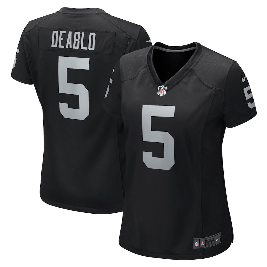 Divine Deablo 5 Las Vegas Raiders Women Game Jersey - Black Js3901