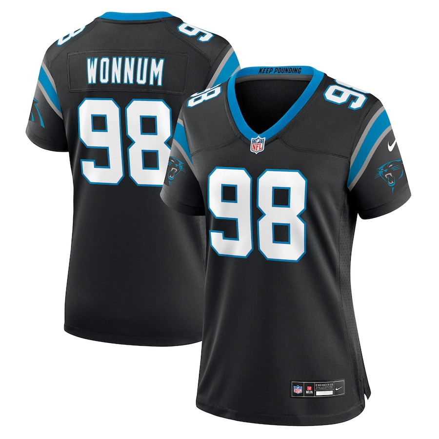 D.j. Wonnum 98 Carolina Panthers Women's Game Jersey - Black Js4110