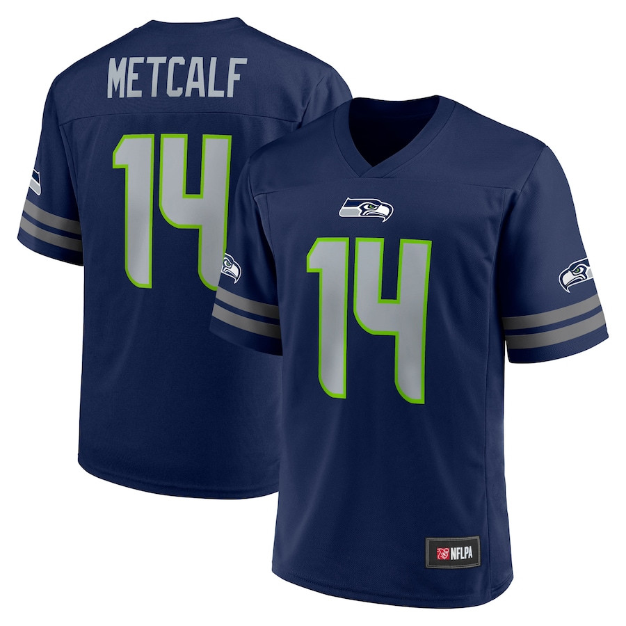 Dk Metcalf 14 Seattle Seahawks Men Jersey - College Navy Js6856