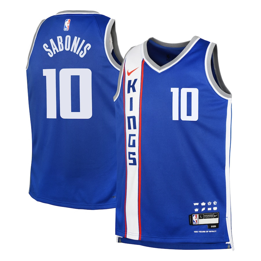 Domantas Sabonis 10 Sacramento Kings 2023/24 City Edition Swingman Youth Jersey - Blue