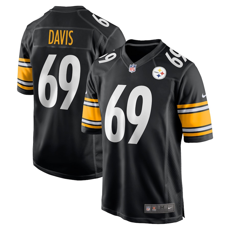 Domenique Davis 69 Pittsburgh Steelers Game Men Jersey - Black Js8258
