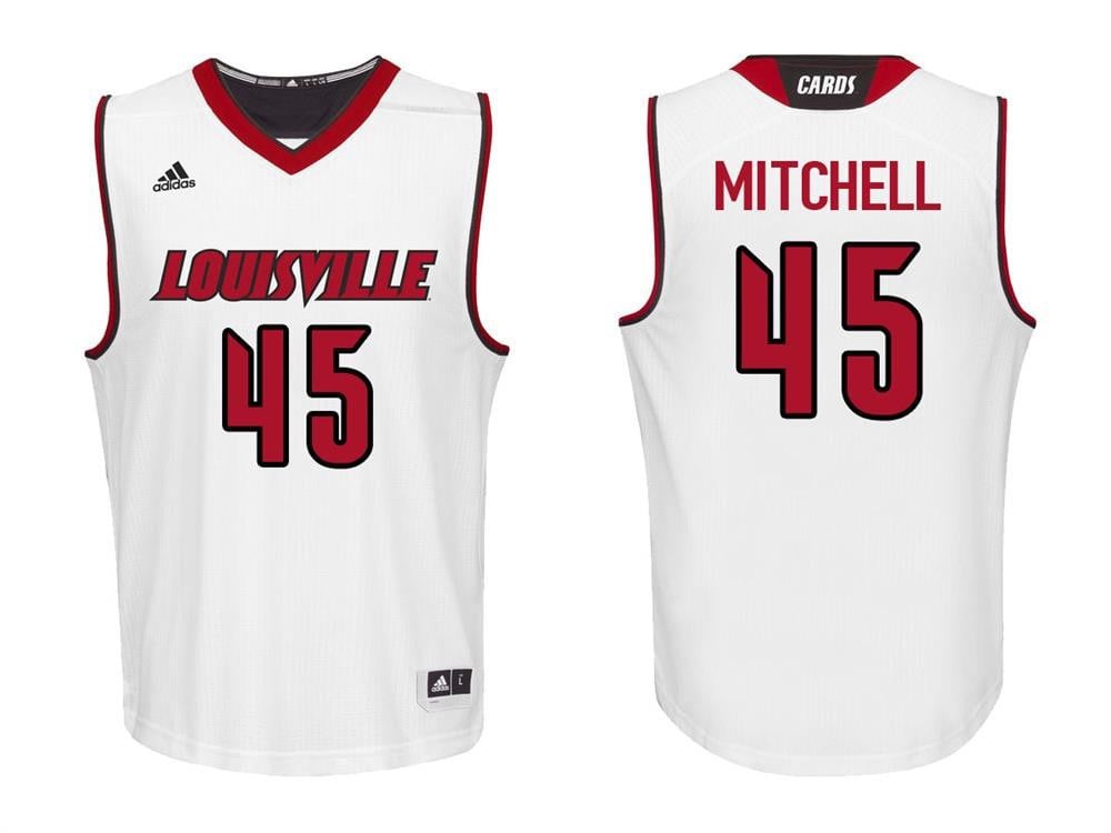 Donovan Mitchell 45 White College Basketball Louisville Cardinals Jersey