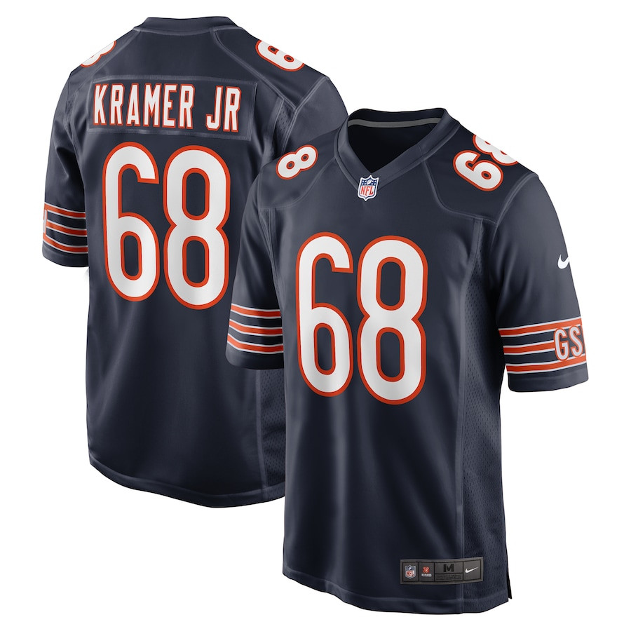 Doug Kramer Jr. 68 Chicago Bears Game Men Jersey - Navy Js2726