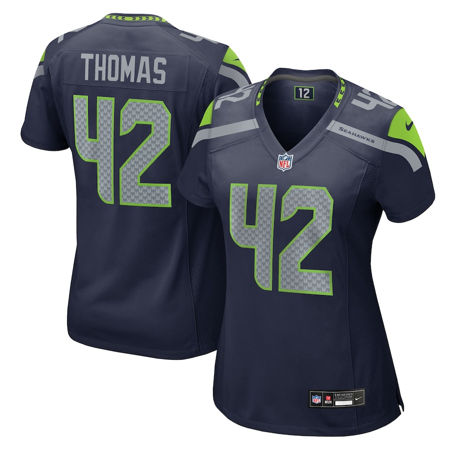 Drake Thomas 42 Seattle Seahawks Women's Team Game Jersey - College Navy Js7682