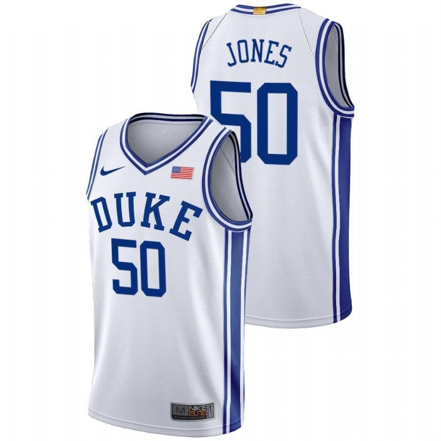 Duke Blue Devils Bates Jones 2023 White Home 2023 Transfer Jersey