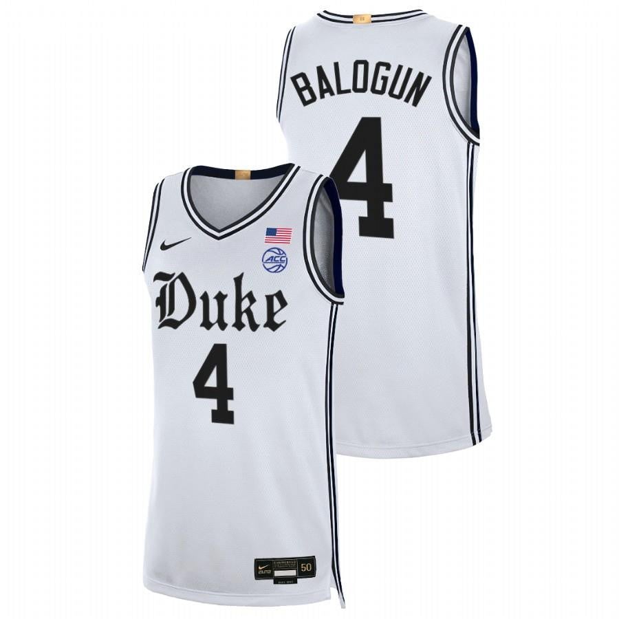 Duke Blue Devils Elizabeth Balogun 2023 White Cameron Brotherhood Limited Basketball Men Jersey