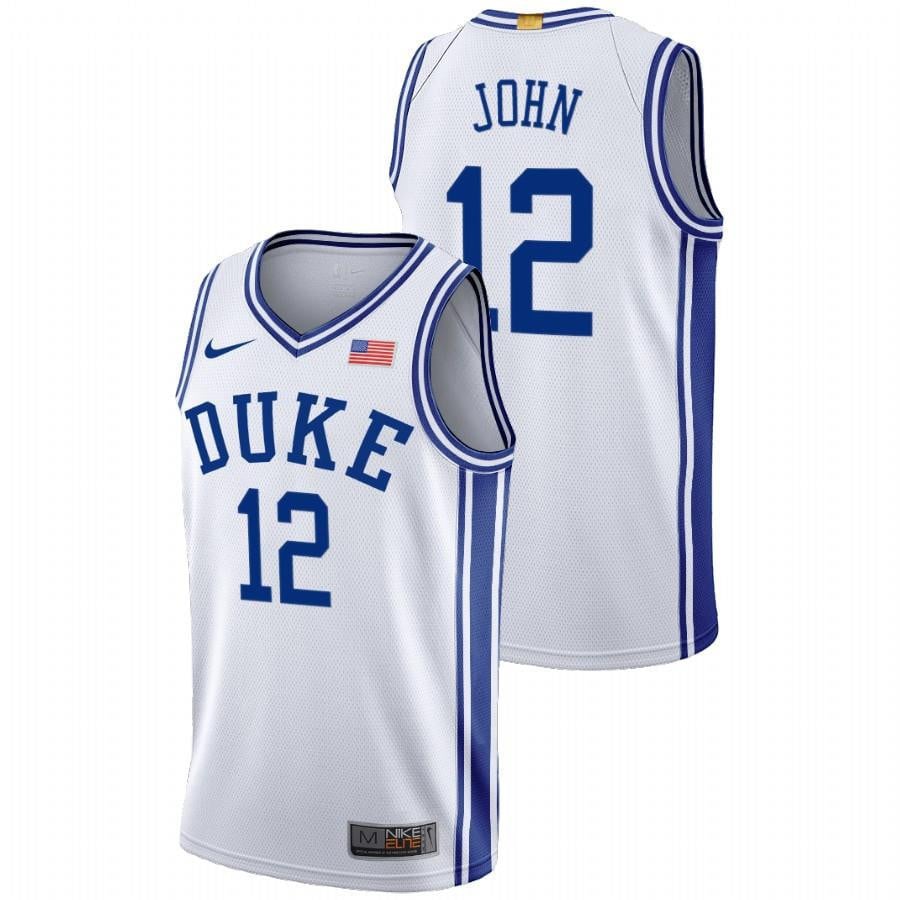 Duke Blue Devils Theo John 2023 White Home 2023 Transfer Jersey
