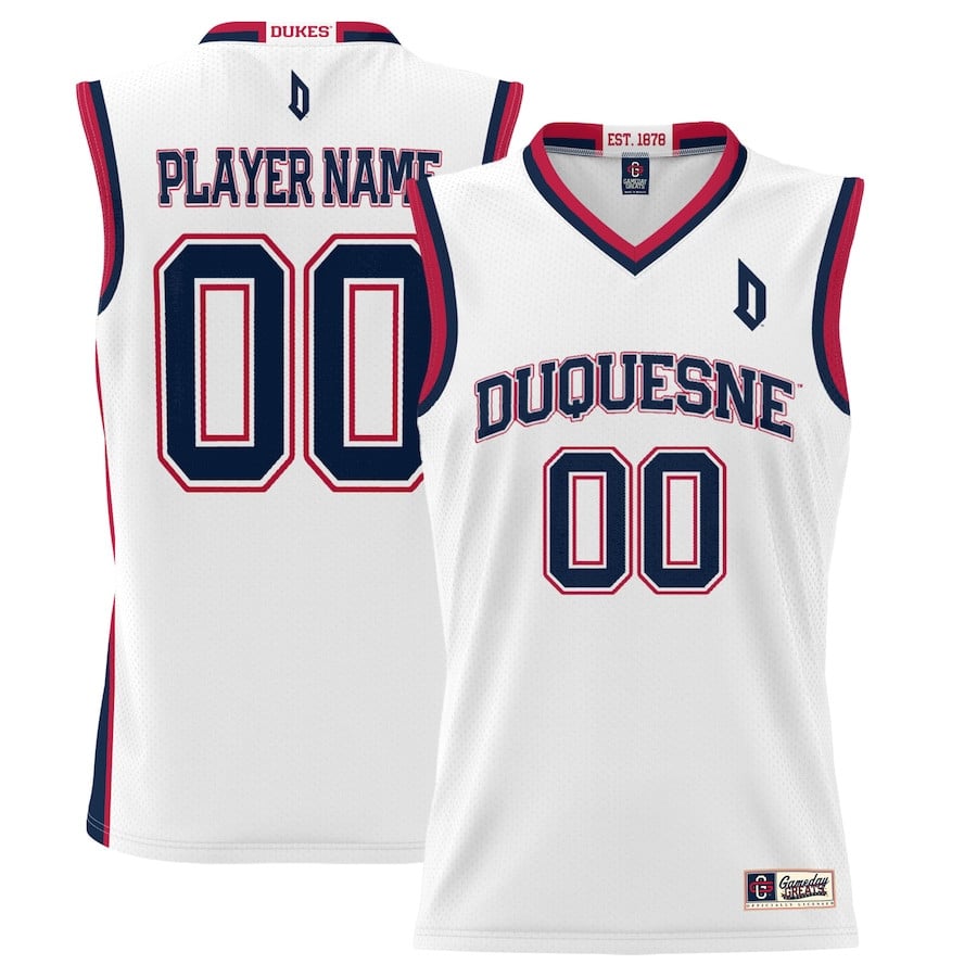 Duquesne Dukes Nil Men Basketball Custom Jersey - White
