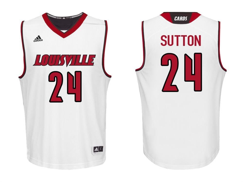 Dwayne Sutton 24 White College Basketball Louisville Cardinals Jersey
