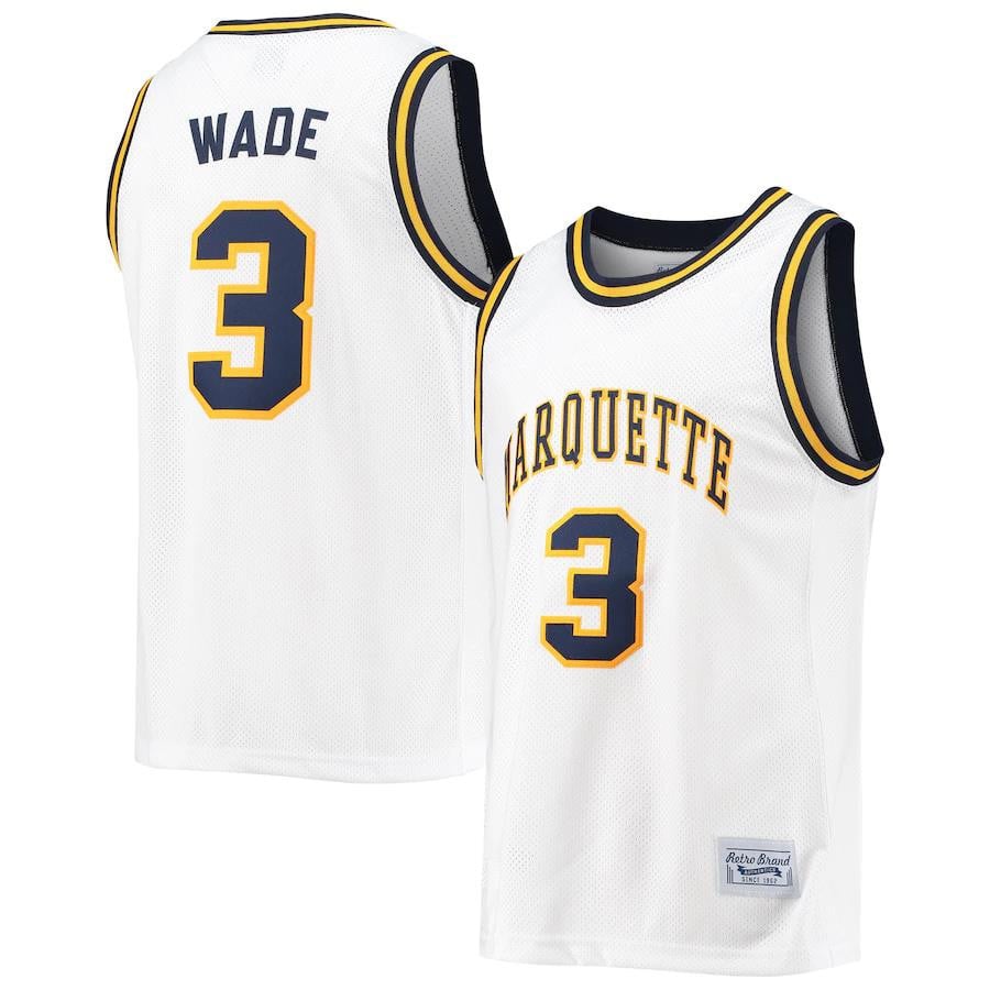 Dwyane Wade Marquette Golden Eagles Commemorative Classic Basketball Jersey - White