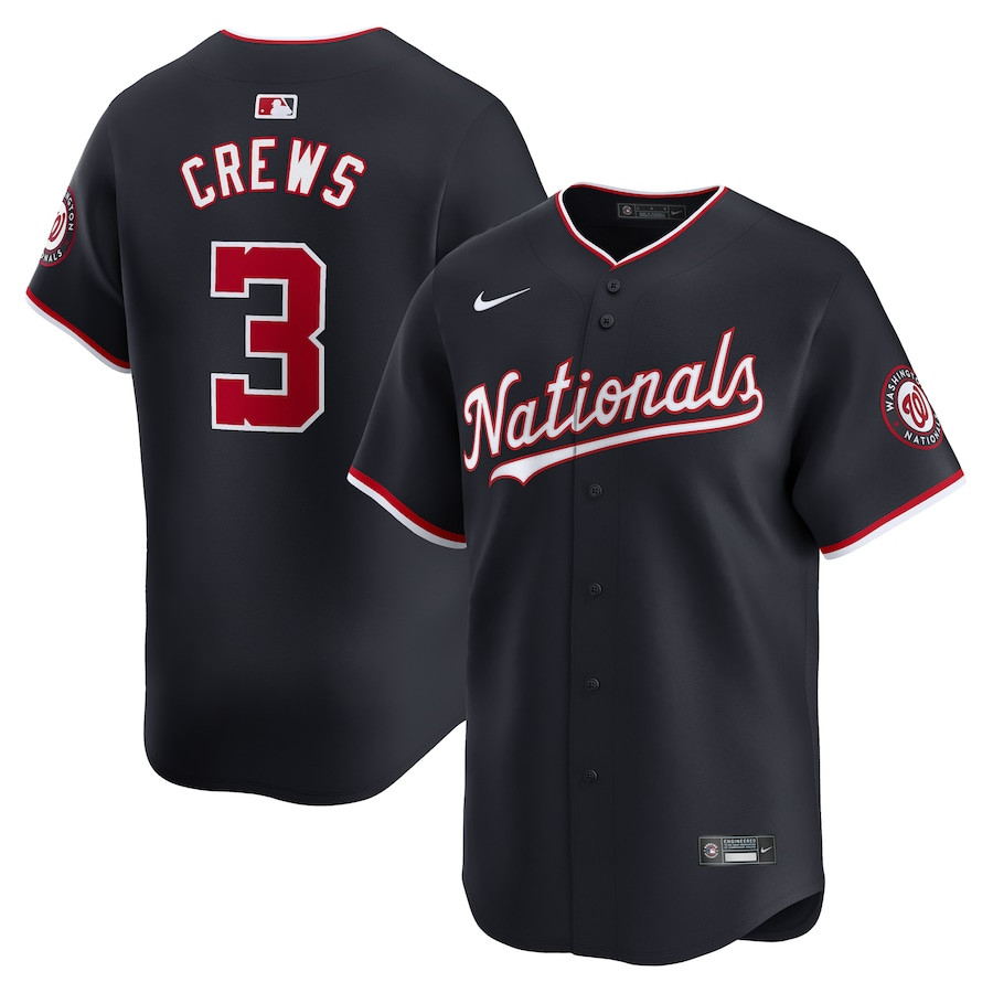 Dylan Crews 3 Washington Nationals Alternate Limited Player Men Jersey - Navy