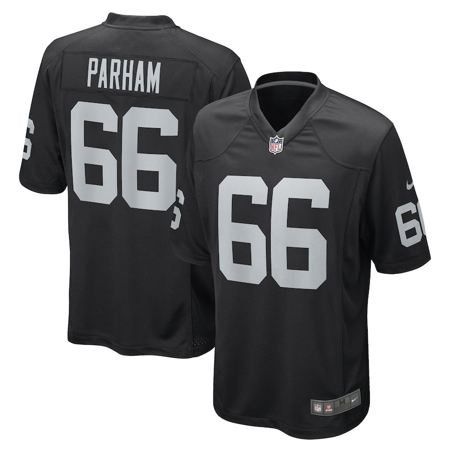 Dylan Parham 66 Las Vegas Raiders Team Game Men Jersey - Black Js5379