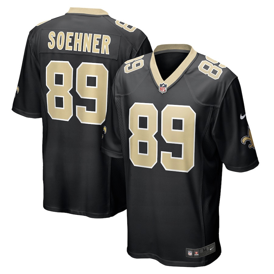 Dylan Soehner 89 New Orleans Saints Men Game Jersey - Black Js5959
