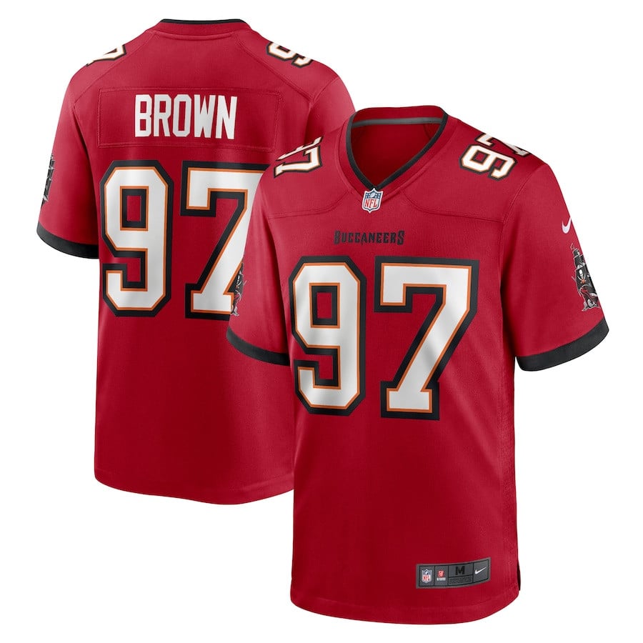 Earnest Brown Iv 97 Tampa Bay Buccaneers Game Men Jersey - Red Js3392