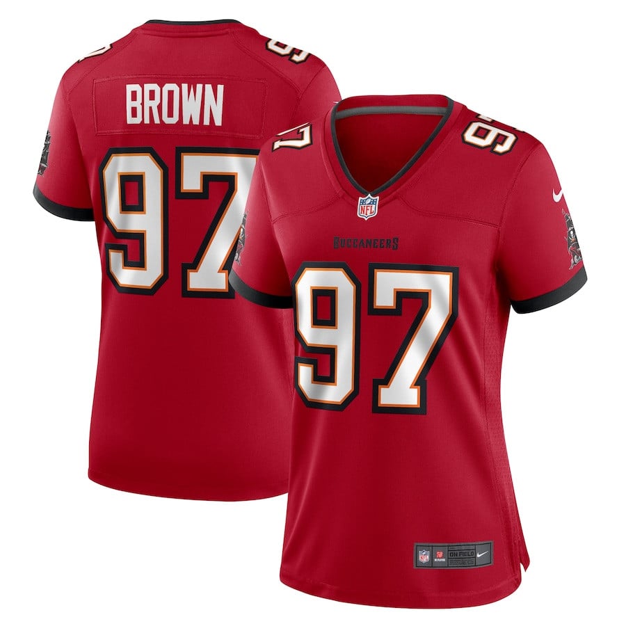 Earnest Brown Iv 97 Tampa Bay Buccaneers Women's Game Jersey - Red Js9644
