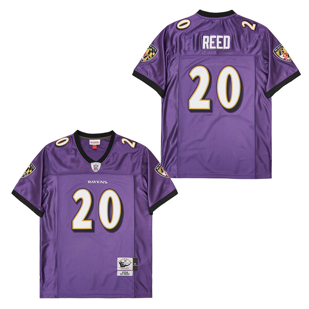 Ed Reed 20 Baltimore Ravens Throwback Men Jersey - Purple Js7527