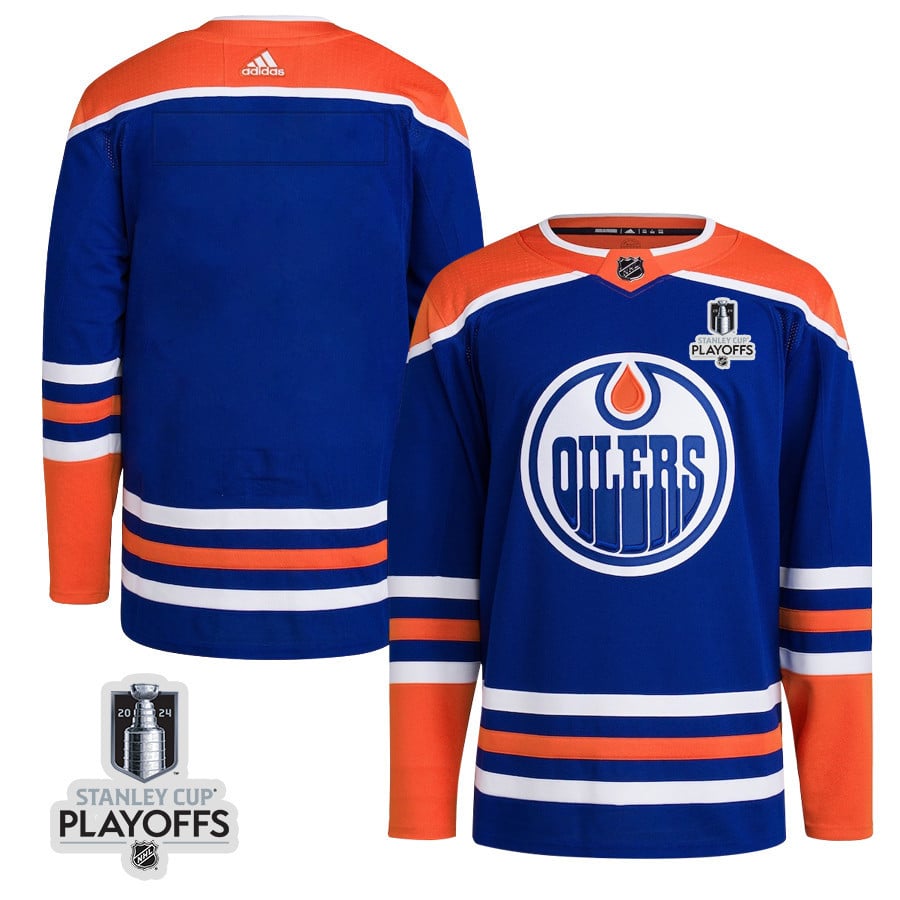 Edmonton Oilers 2024 Nhl Playoffs Patch Home Jersey - Men
