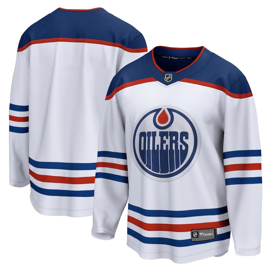 Edmonton Oilers Away Breakaway Jersey - Men, White
