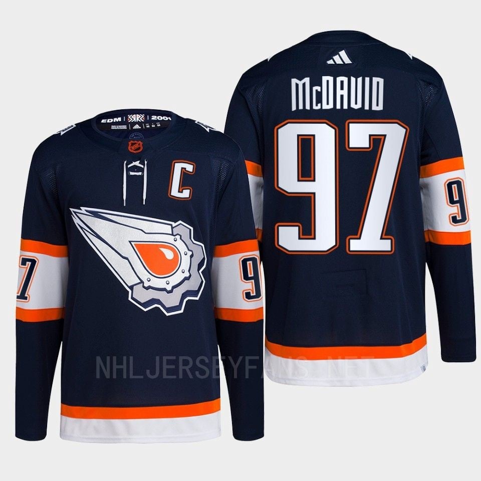 Edmonton Oilers Connor Mcdavid 97 Navy Primegreen Reverse Retro 2.0 Jersey 2022