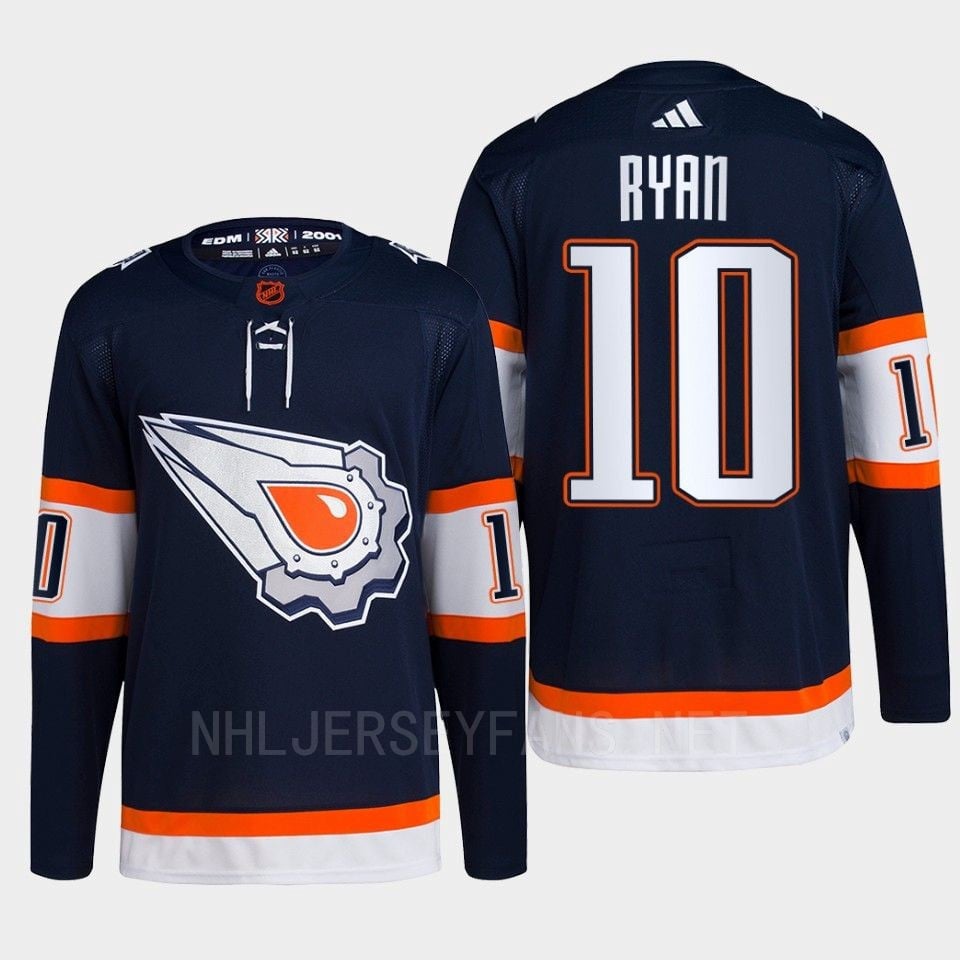 Edmonton Oilers Derek Ryan 10 Navy Primegreen Reverse Retro 2.0 Jersey 2022
