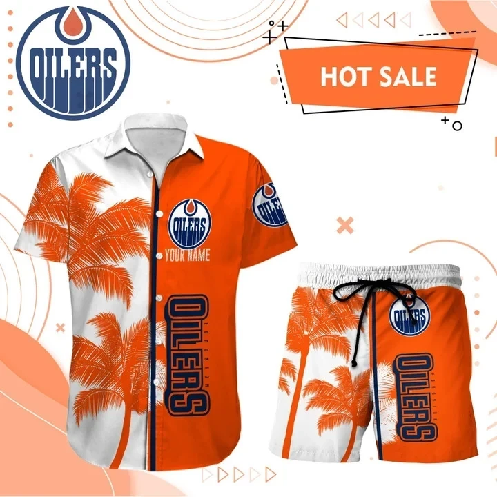 Edmonton Oilers Hawaiian Shirt And Set - Customized