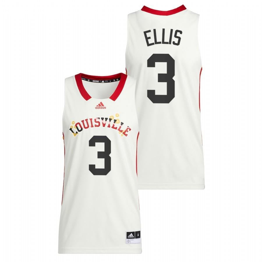 El Ellis 3 White Louisville Cardinals 2022 Basketball Honoring Black Excellence Jersey