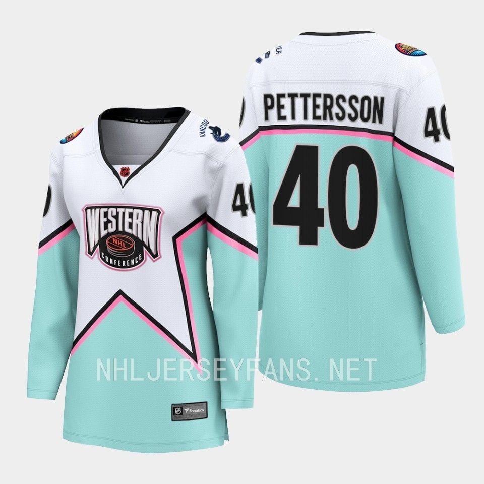 Elias Pettersson 40 Vancouver Canucks White 2023 All-star Western Conference Jersey Women