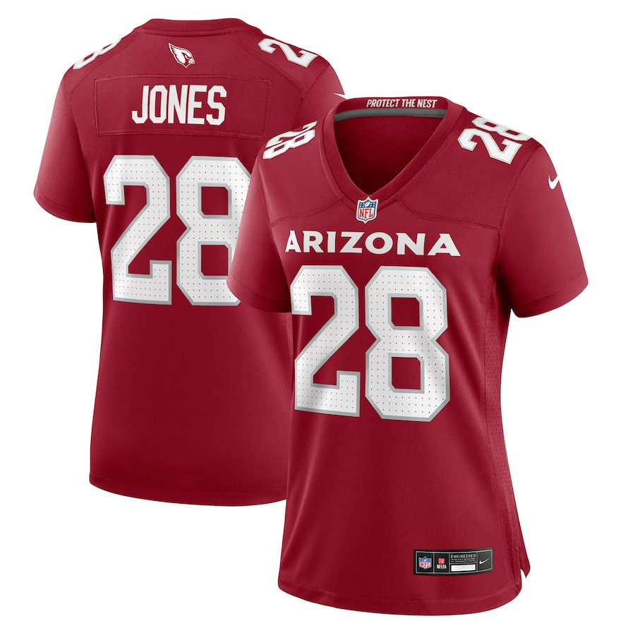 Elijah Jones 28 Arizona Cardinals Women's Game Jersey - Cardinal Js4295
