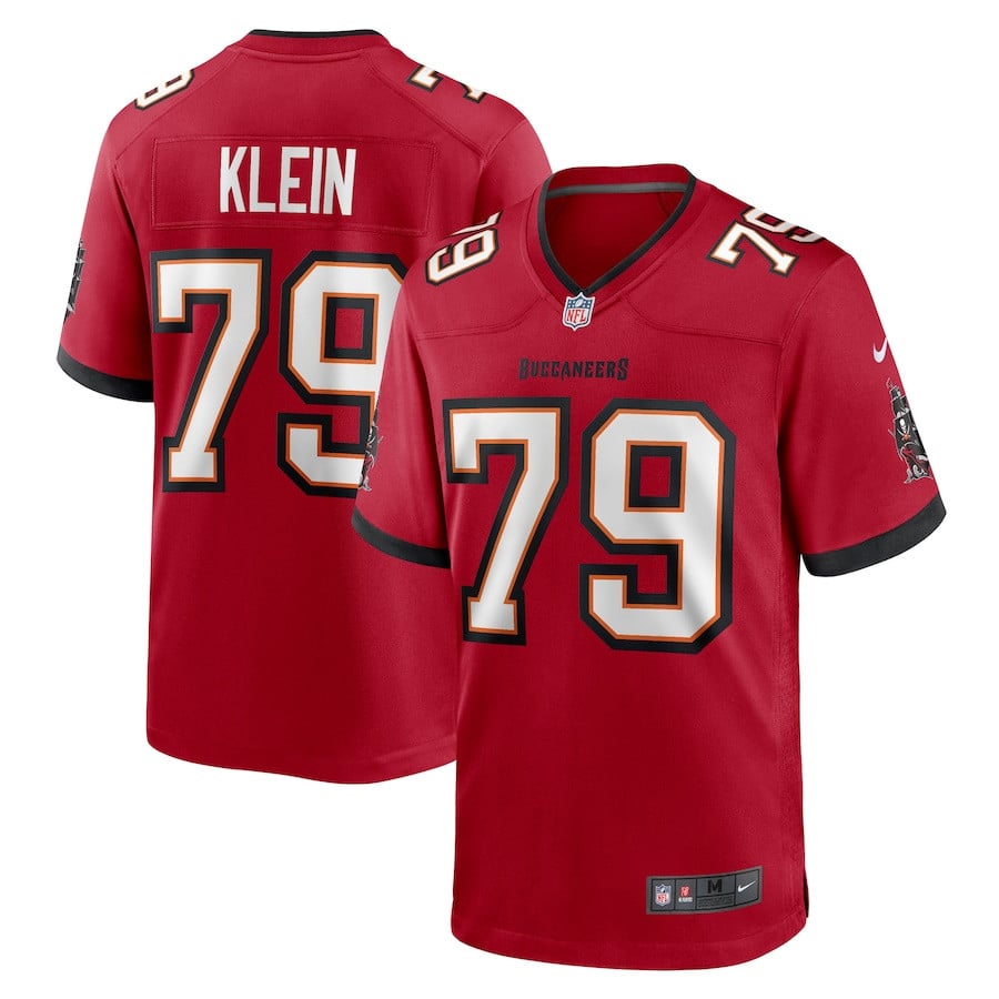 Elijah Klein 79 Tampa Bay Buccaneers Game Men Jersey - Red Js9611