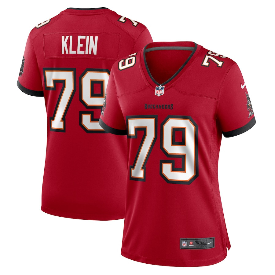 Elijah Klein 79 Tampa Bay Buccaneers Game Women Jersey - Red Js2185