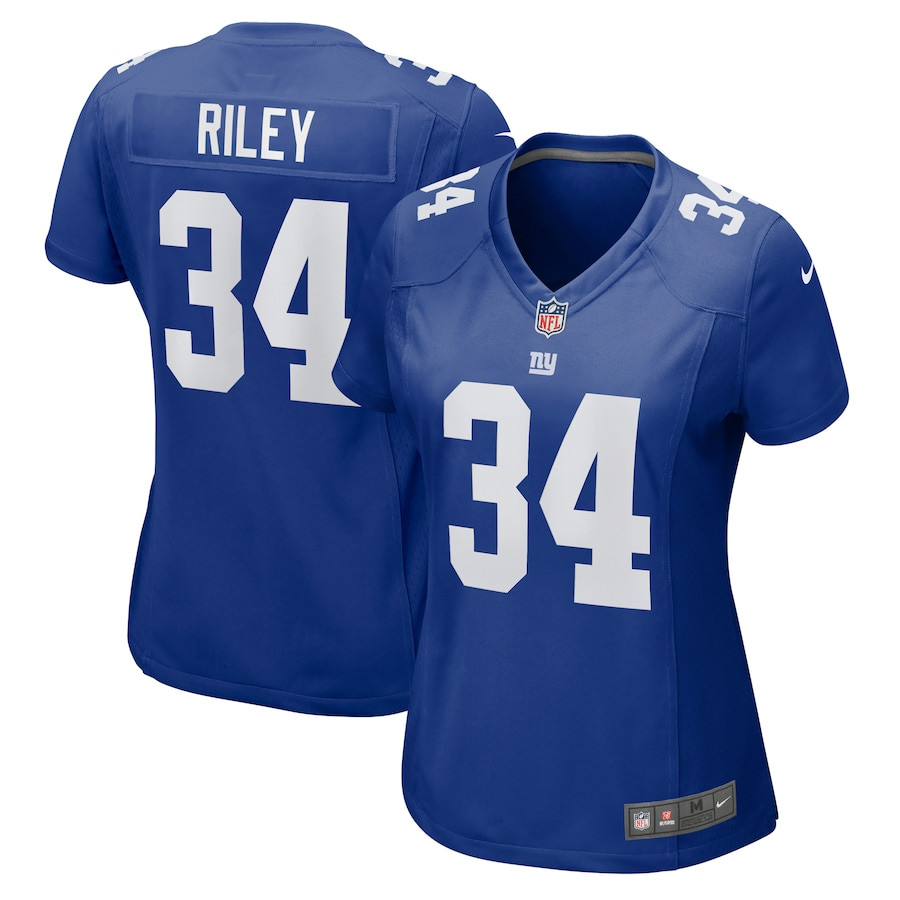 Elijah Riley 34 New York Giants Women's Game Jersey - Royal Js8531