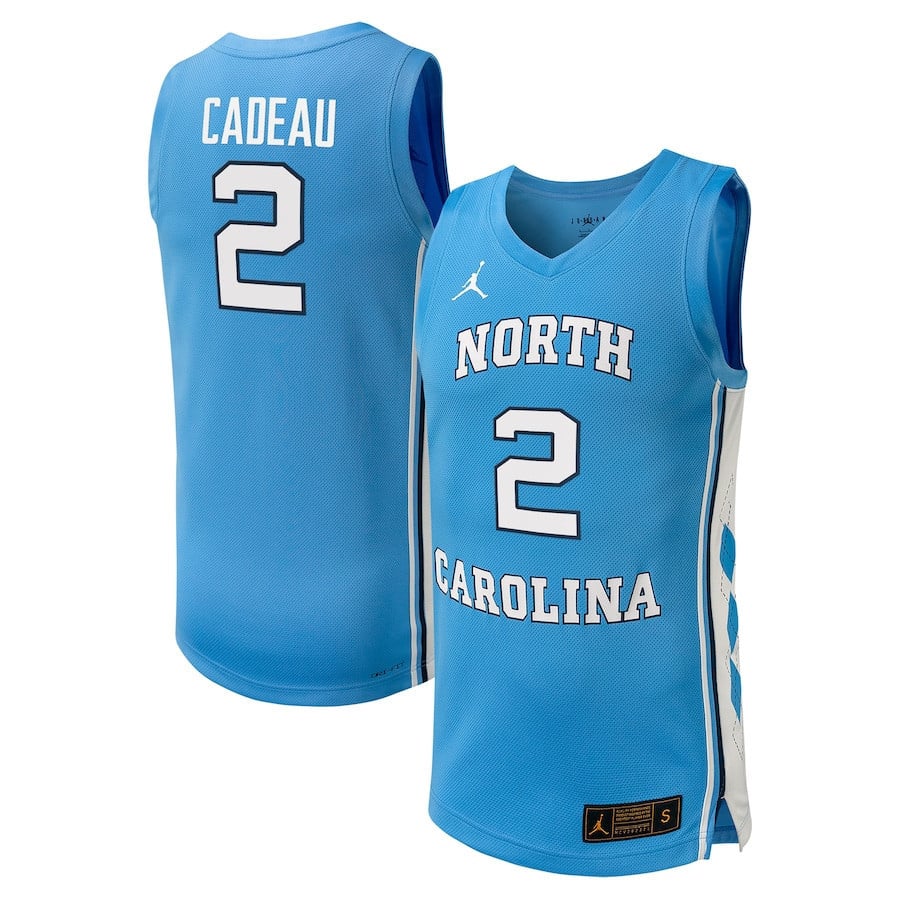 Elliot Cadeau 2 North Carolina Tar Heels Jordan Basketball Men Jersey - Carolina Blue