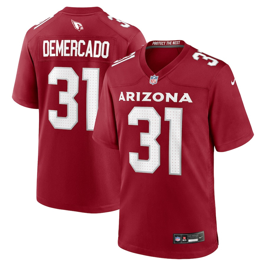 Emari Demercado 31 Arizona Cardinals Team Game Men Jersey - Cardinal Js5579
