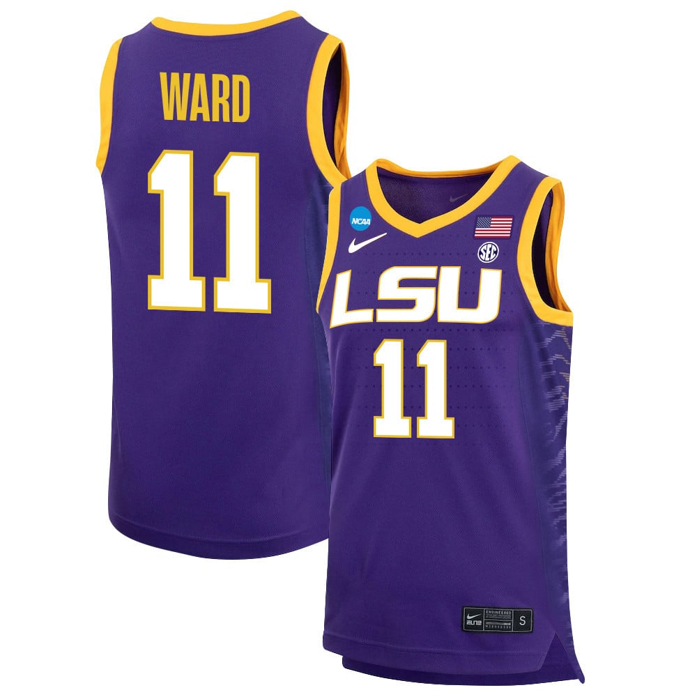 Emily Ward 11 Lsu Tigers 2023 Basketball Jersey - Purple