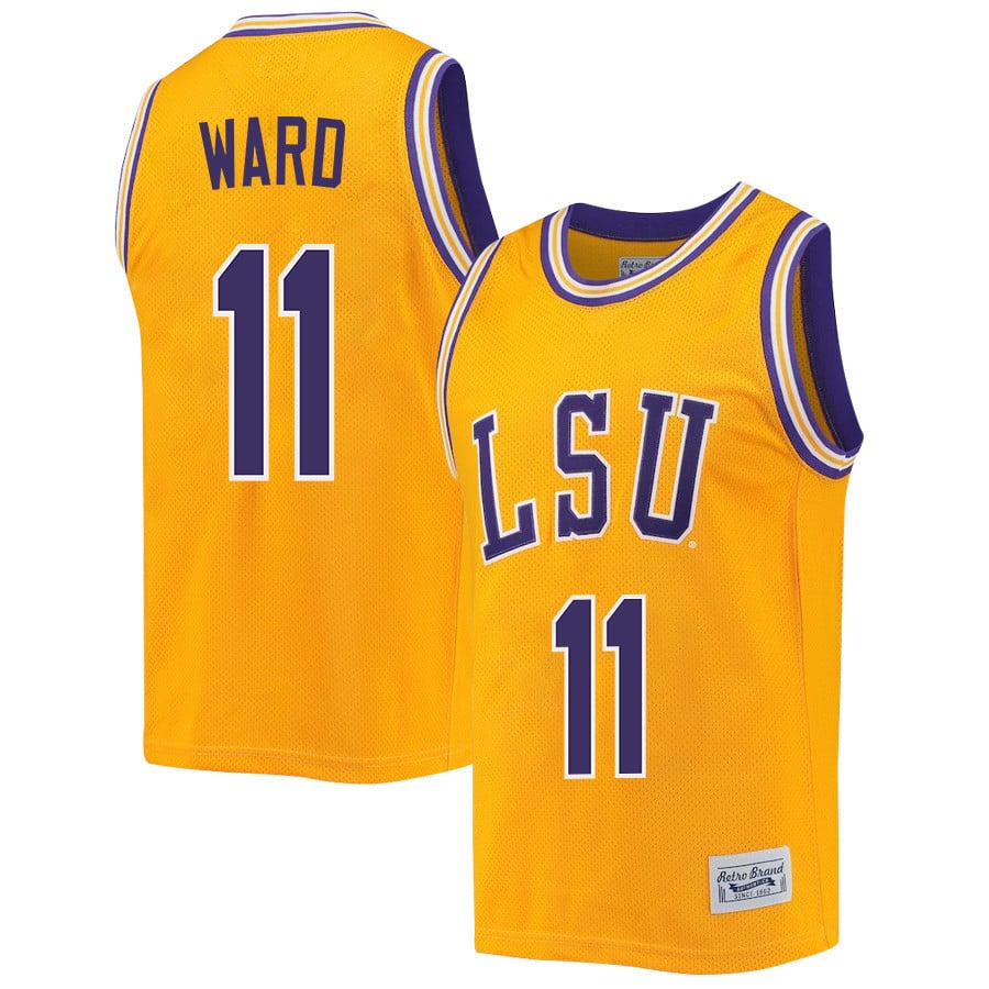 Emily Ward 11 Lsu Tigers 2023 Basketball Jersey Retro- Gold