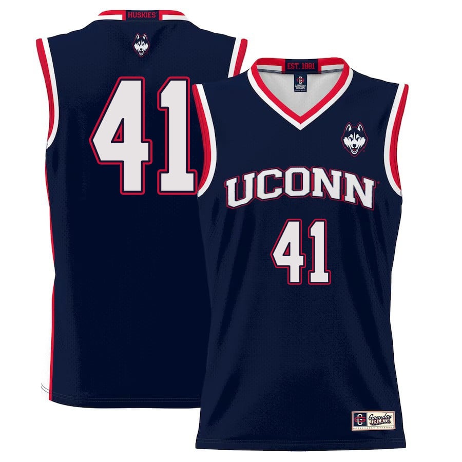 Emmett Hendry 41 Uconn Huskies Basketball Men Jersey - Navy