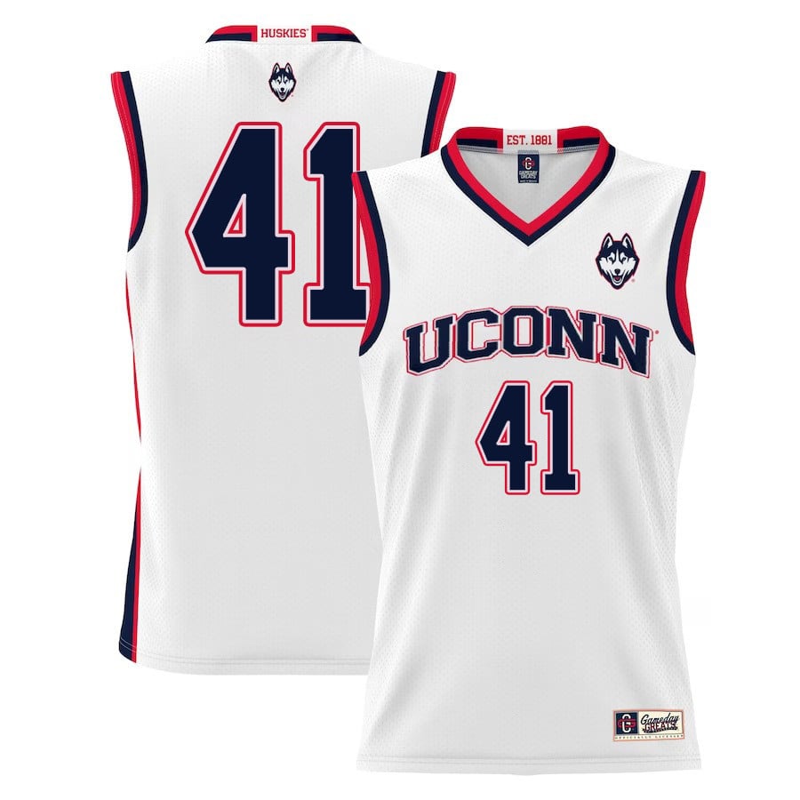 Emmett Hendry 41 Uconn Huskies Basketball Men Jersey - White