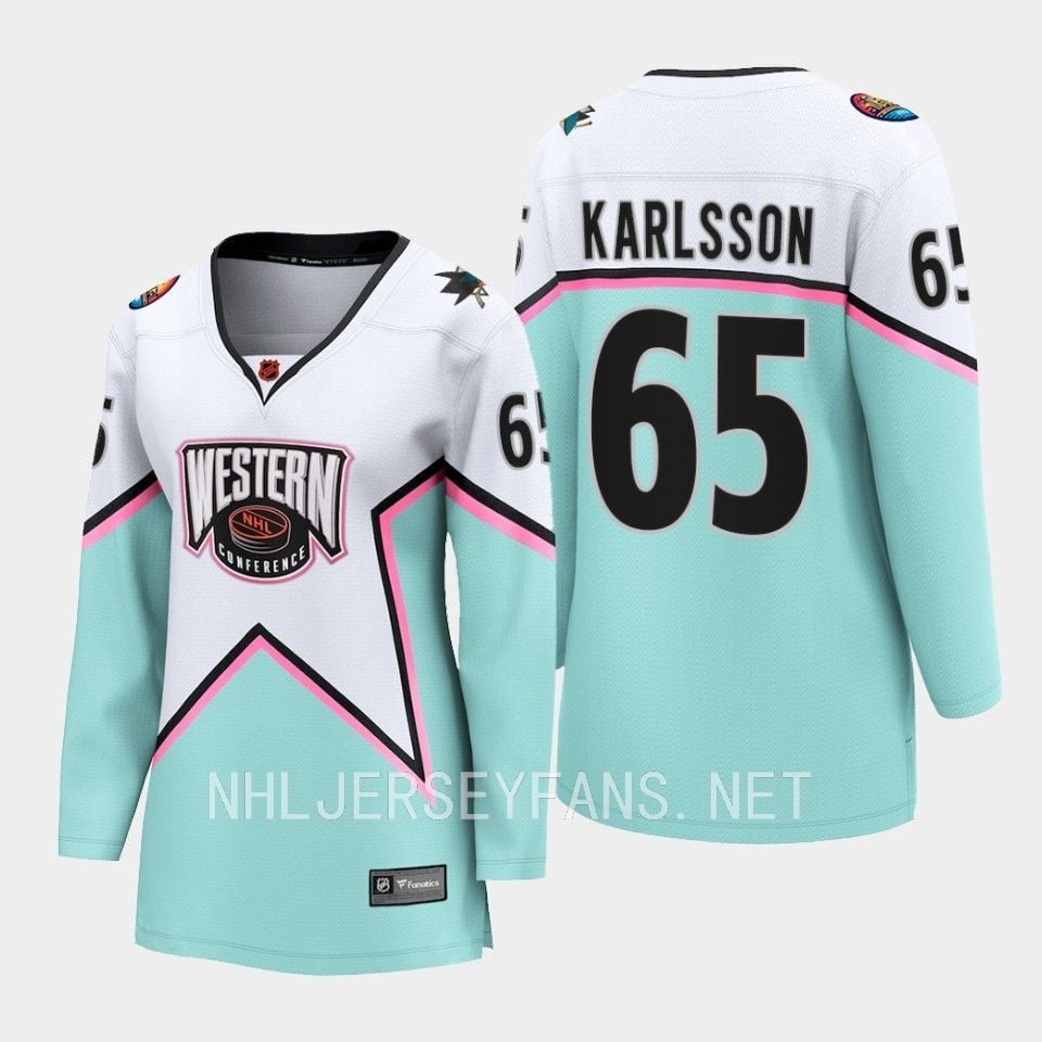 Erik Karlsson 65 San Jose Sharks 2023 All-star Game Jersey White Equipment