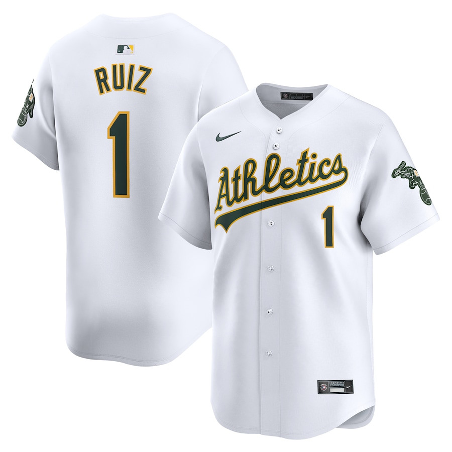 Esteury Ruiz 1 Oakland Athletics Home Limited Player Men Jersey - White