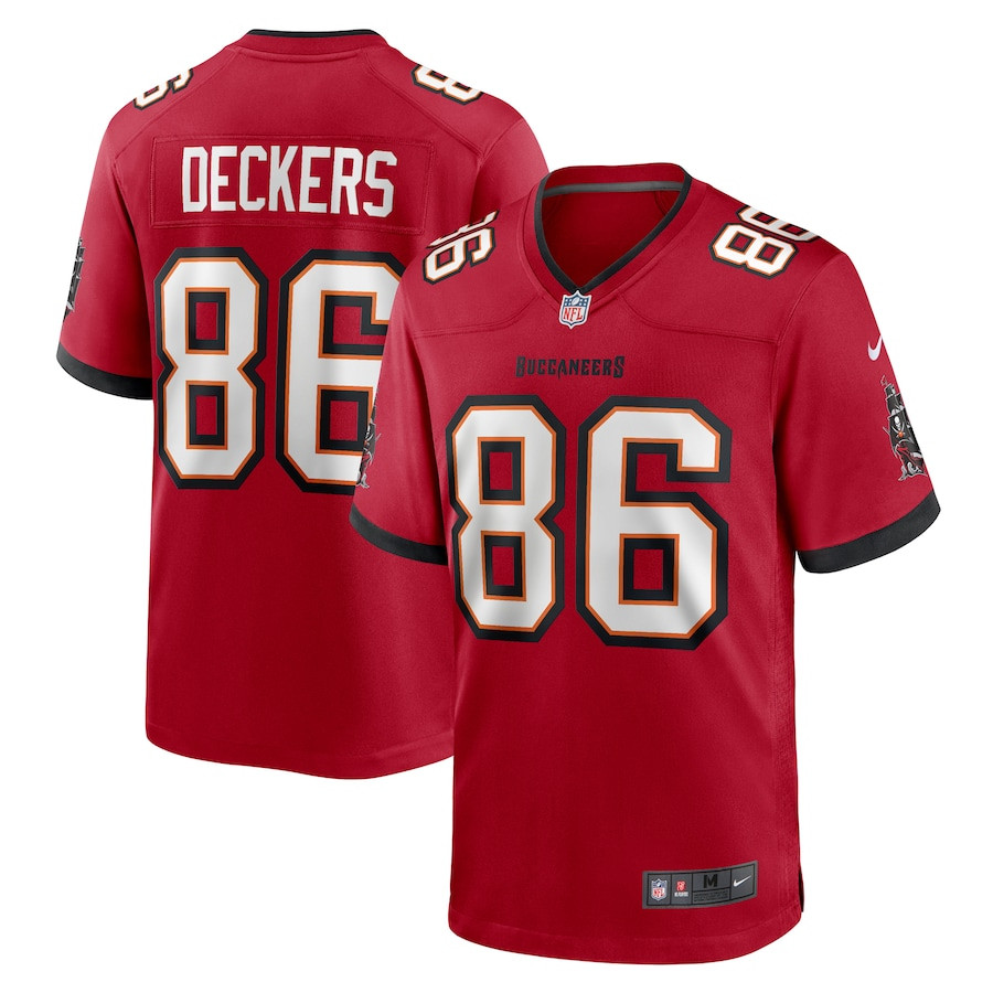 Evan Deckers 86 Tampa Bay Buccaneers Game Men Jersey - Red Js2389