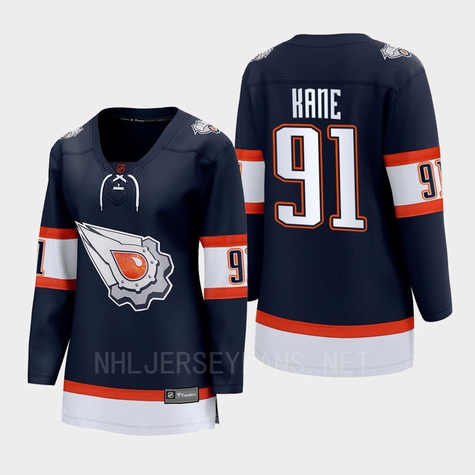 Evander Kane 91 Edmonton Oilers 2022 Special Edition 2.0 Women Breakaway Player Retro Jersey Navy