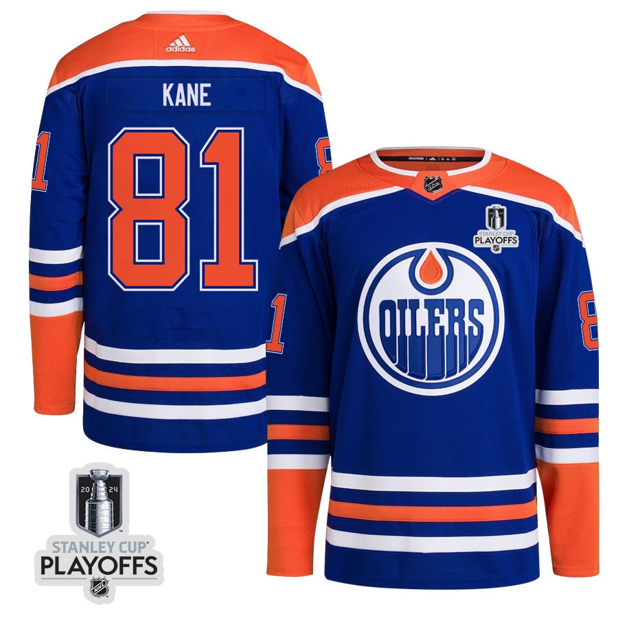 Evander Kane 91 Edmonton Oilers 2024 Nhl Playoffs Patch Home Jersey - Men