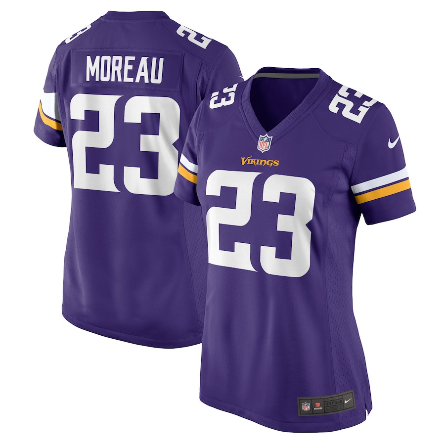 Fabian Moreau 23 Minnesota Vikings Women's Game Jersey - Purple Js6778