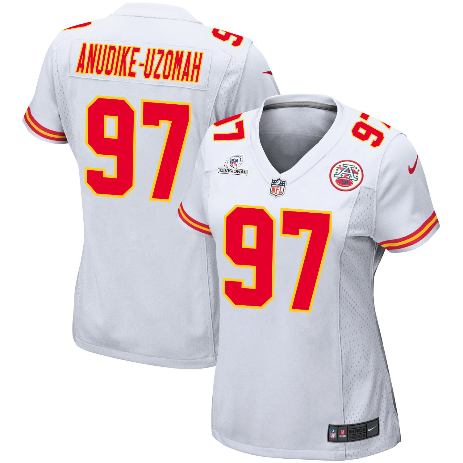 Felix Anudike-uzomah 97 Kansas City Chiefs Super Bowl Lviii Patch Game Women Jersey - White Js7211