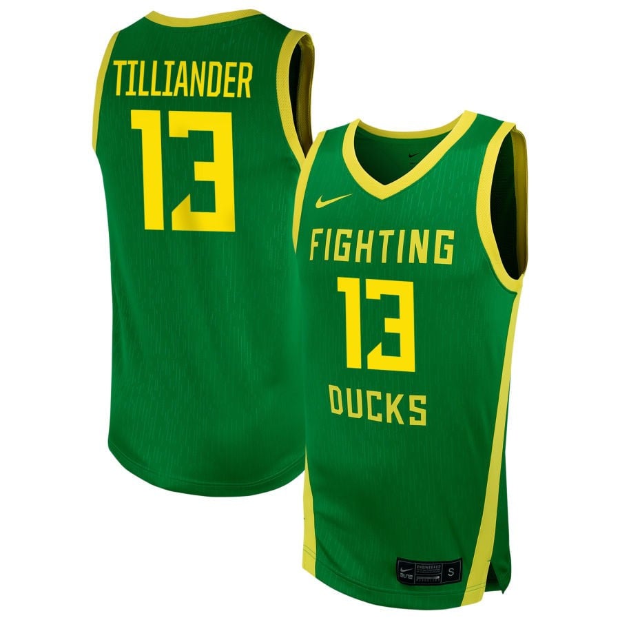 Filippa Tilliander 13 Oregon Ducks Unisex Nil Women's Basketball Jersey - Green