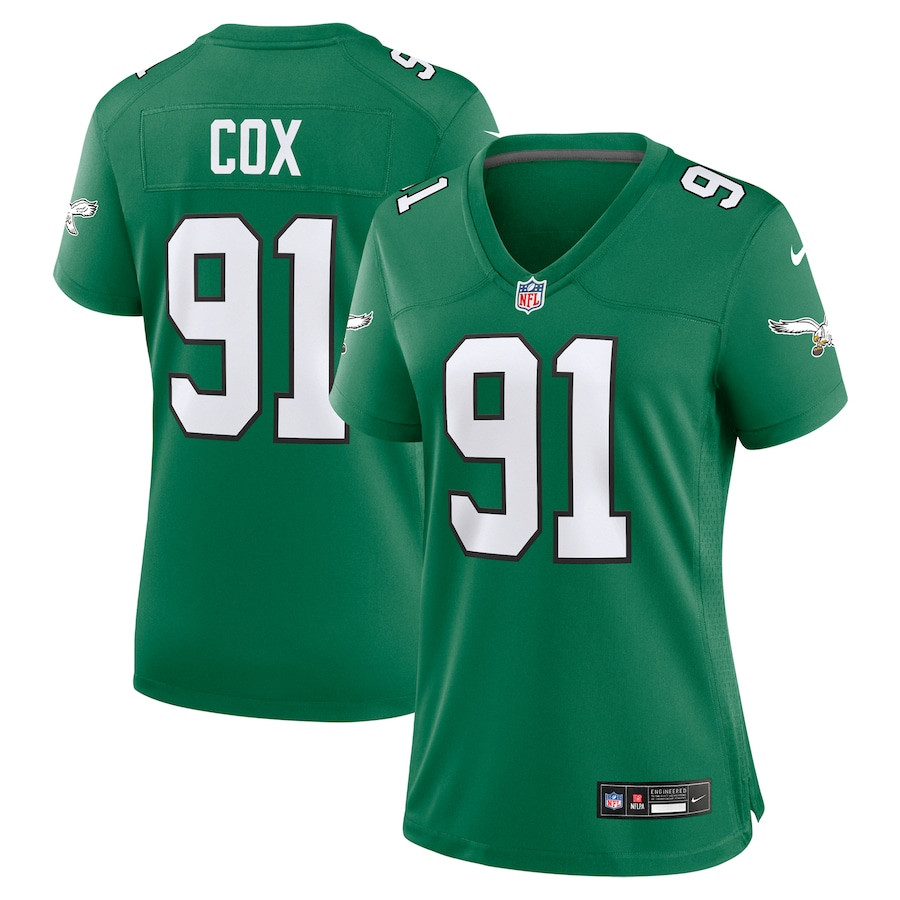 Fletcher Cox 91 Philadelphia Eagles Women's Alternate Game Jersey - Kelly Green Js7951