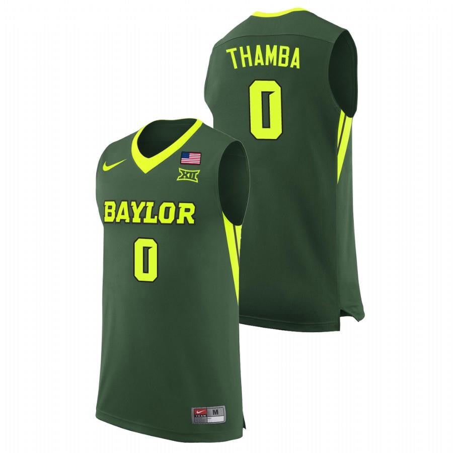 Flo Thamba 0 Baylor Bears Green College Basketball Jersey