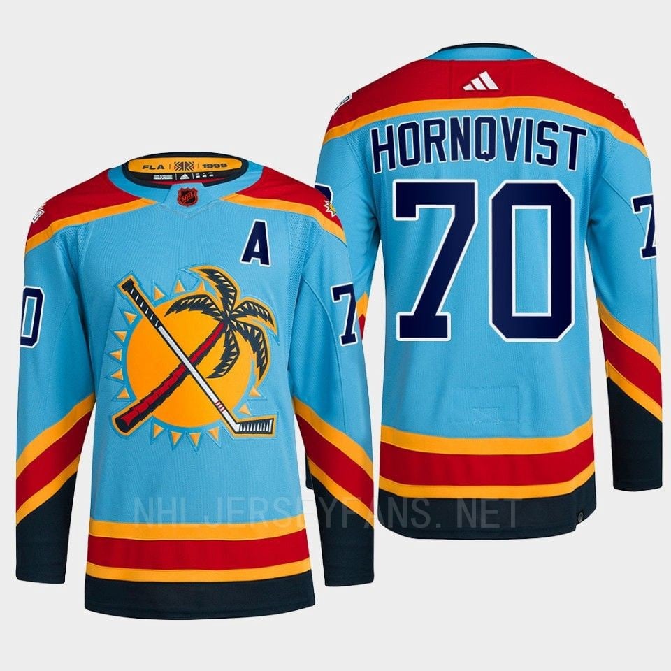 Florida Panthers 2022 Reverse Retro 2.0 Patric Hornqvist 70 Blue Primegreen Jersey Men's