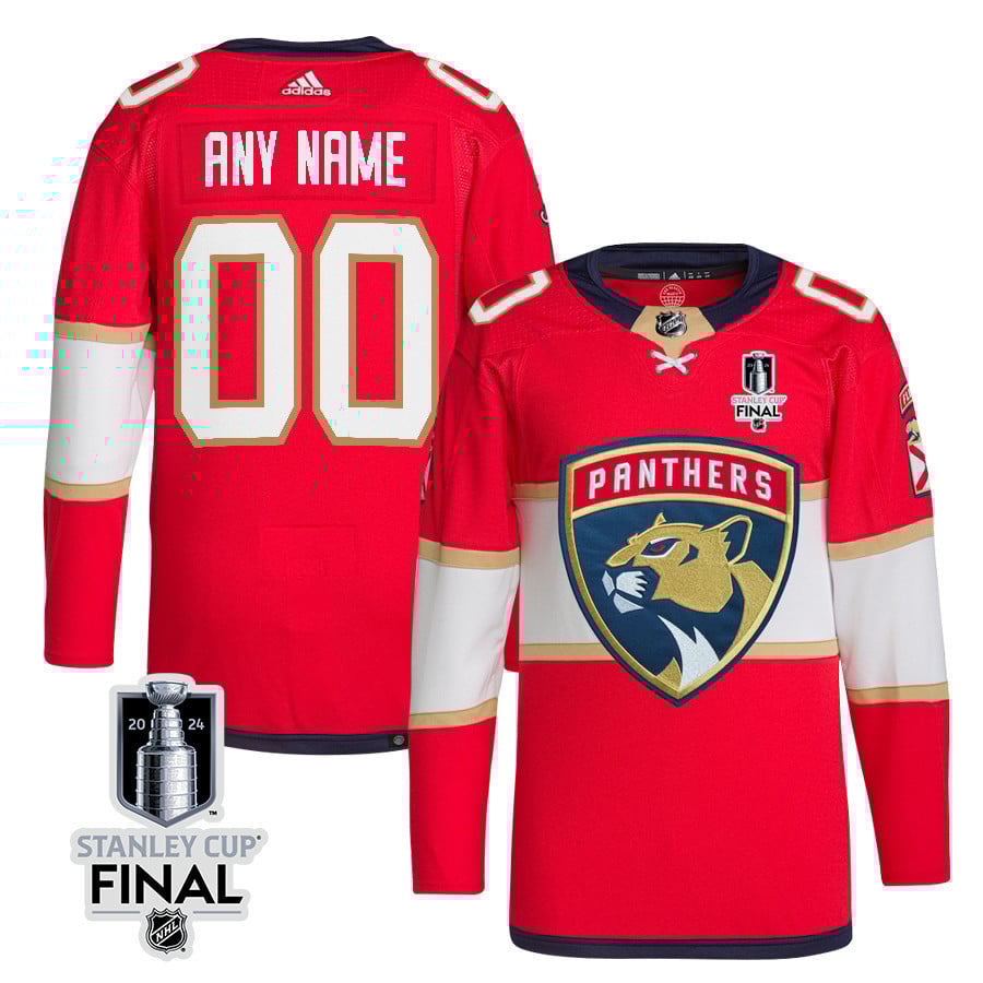 Florida Panthers 2024 Stanley Cup Final Home Breakaway Jersey Customized - Men, Red